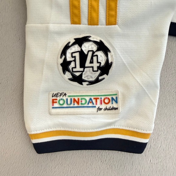 Adidas Real Madrid Soccer Jersey Kids Youth Medium White 2023-24 FIFA Champions - Picture 6 of 11